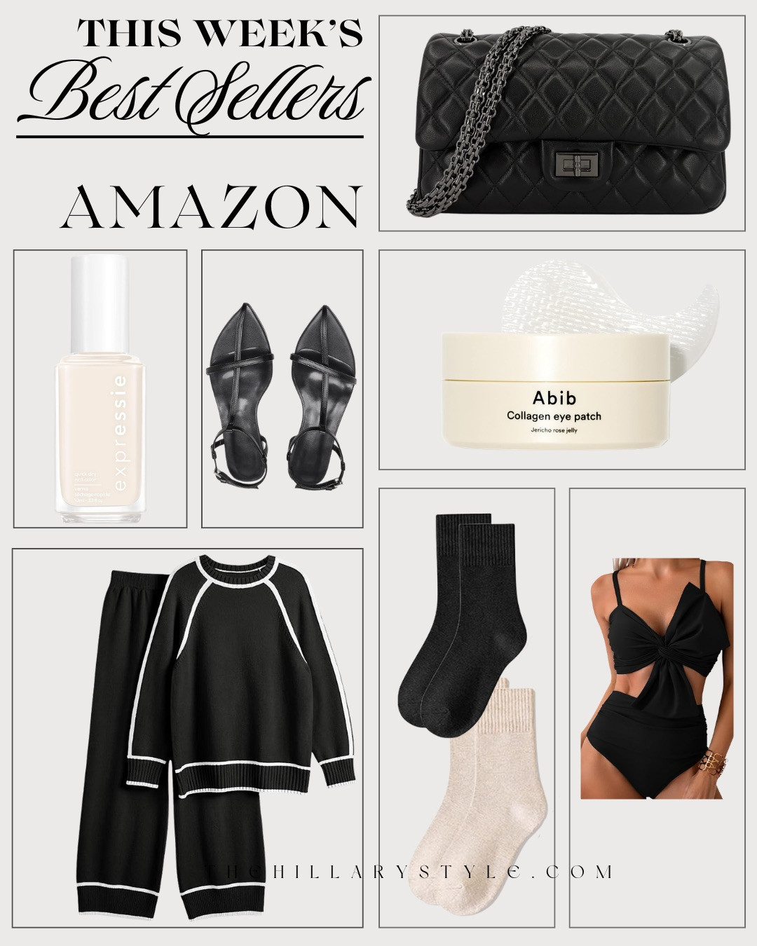 THIS WEEK’S AMAZON BEST SELLERS — CHIC & ON-TREND! From the QUILTED CHAIN BAG to the BLACK TWO-PIECE SET and viral BEAUTY FAVORITES, these are the pieces everyone is loving right now. Effortless, elevated, and total LUXURY-FOR-LESS finds.

#Amazon #TheHillaryStyle #AmazonFashion #AmazonBeauty #BestSellers #ChicStyle #LuxuryForLess #DesignerLookForLess #NeutralWardrobe #TrendingNow 

 #LTKmorningroutine #LTKOver40 #LTKHome