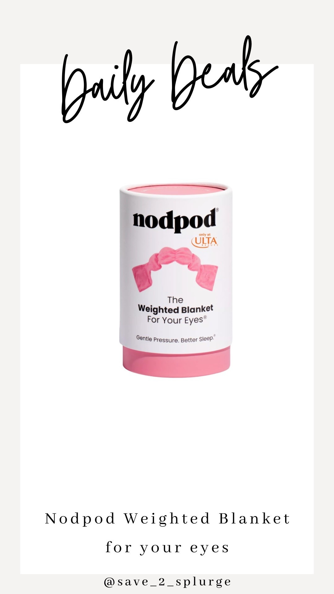 Daily Deals

Nodpod Weighted Blanket

was: $38
now: $26.60


#LTKCyberWeek #LTKSaleAlert #LTKSeasonal