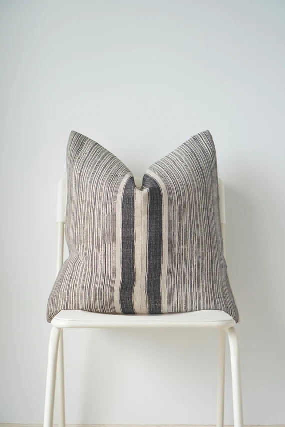 Vintage Hmong Hemp Striped Pillow | Etsy UK | Etsy (UK)