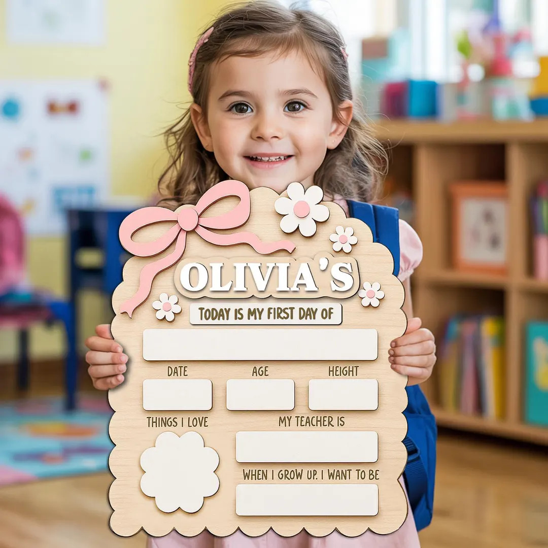 First Day of School Sign X Back to School X Custom First Last Day of School Sign X Reusable Dry E... | Etsy (US)