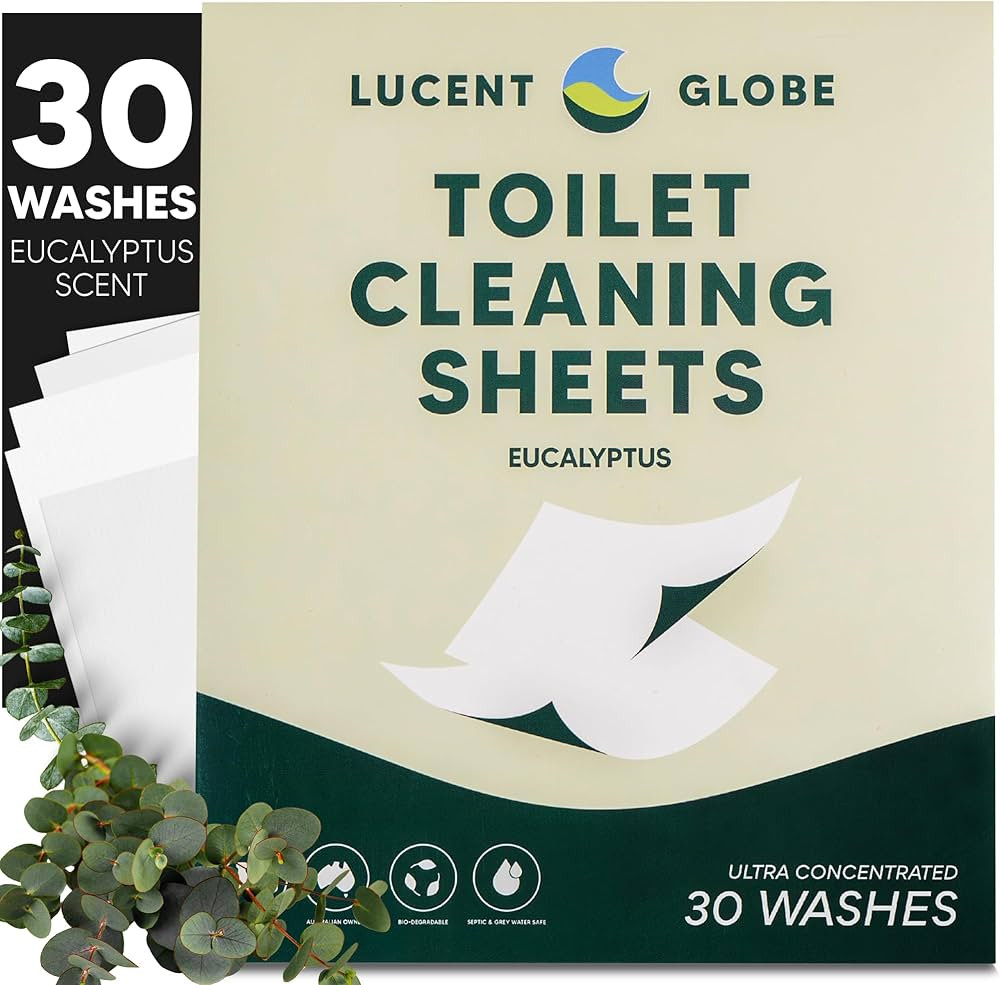 Lucent Globe Toilet Cleaning Sheets | Strips - Tough on Dirt & Stains - Safe for Toilets & Septic... | Amazon (US)