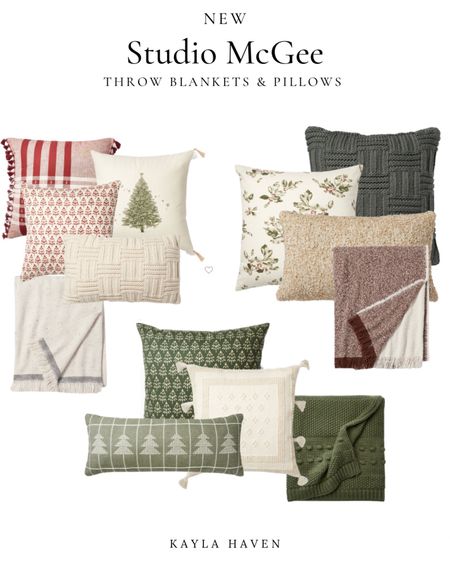 Holiday throw pillows and blankets from new studio McGee at target!

#throwpillows #blankets #bedding #holidaydecor 

#LTKHoliday #LTKhome #LTKunder50