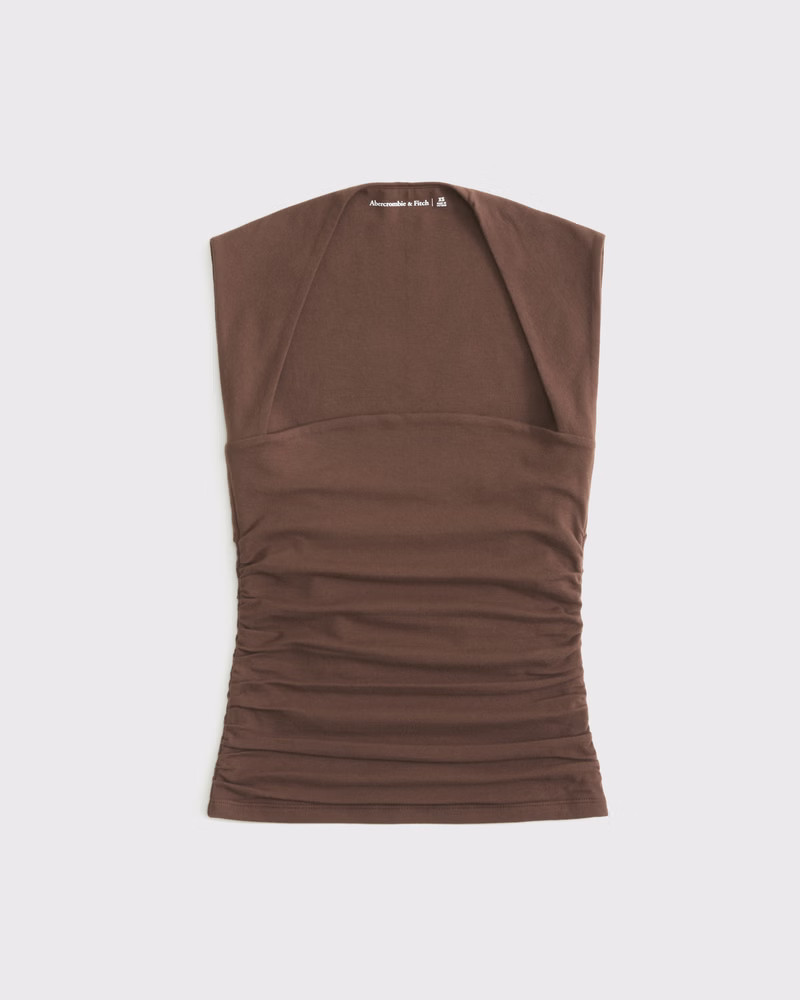 Abercrombie & Fitch Women's The A&F Ava Top in Brown - Size S | Abercrombie & Fitch (US)