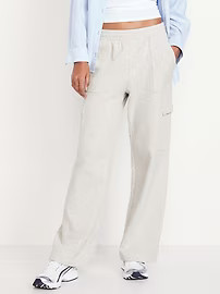 High-Waisted SoComfy Cargo Wide-Leg Sweatpants | Old Navy (US)