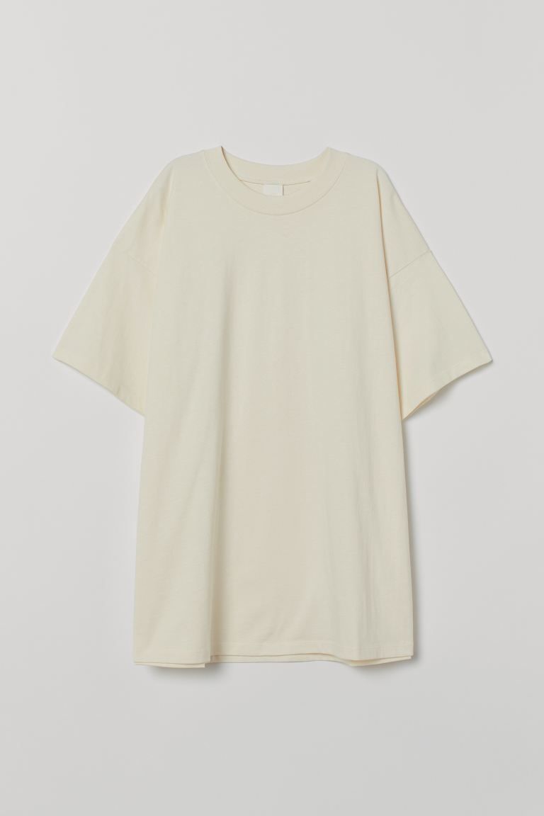 Oversized T-shirt - Cream - Ladies | H&M US | H&M (US + CA)