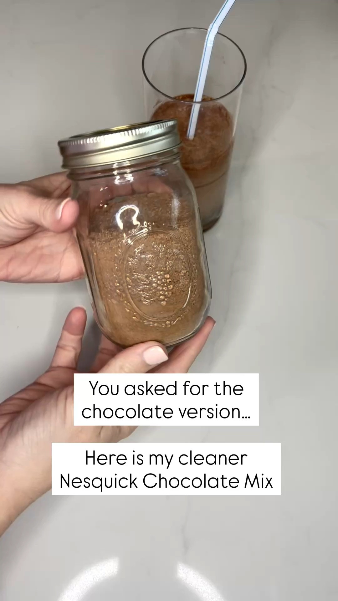When my kids ask for chocolate Nesquik, I make this instead. Same cozy chocolate milk vibe, but with simple ingredients I feel good about.

Copycat Chocolate Milk Powder (Clean Version)
1/2 cup organic cane sugar
1/4 cup organic unsweetened cocoa powder
Optional: pinch of sea salt

How to make it:
Add everything to a bowl and whisk really well for 30–60 seconds until fully combined and smooth. Make sure to scrape the sides and bottom.
Store in an airtight glass jar.

To make chocolate milk
Add 1–2 tablespoons of the powder to 6–8 oz milk of choice. Stir until dissolved.

✨Save this for later 🍫
✨Follow @happyhealingtx for realistic, healthy, busy mom life tips

#LTKKids #LTKmomlife
