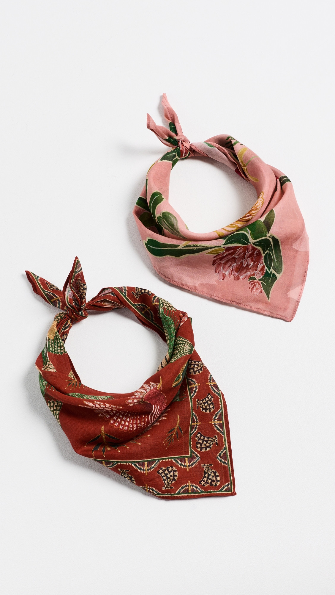 FARM Rio Borogodo Scarves Set Red One Size | Shopbop