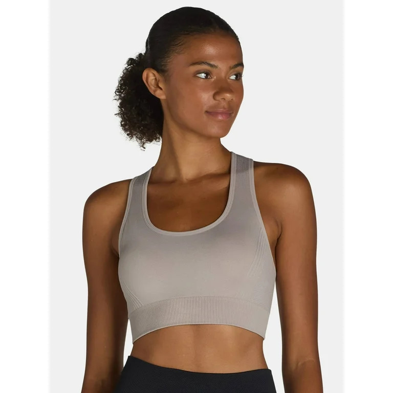Avia Women's Medium Support Seamless Racerback Sports Bra, Sizes S-3XL | Walmart (US)