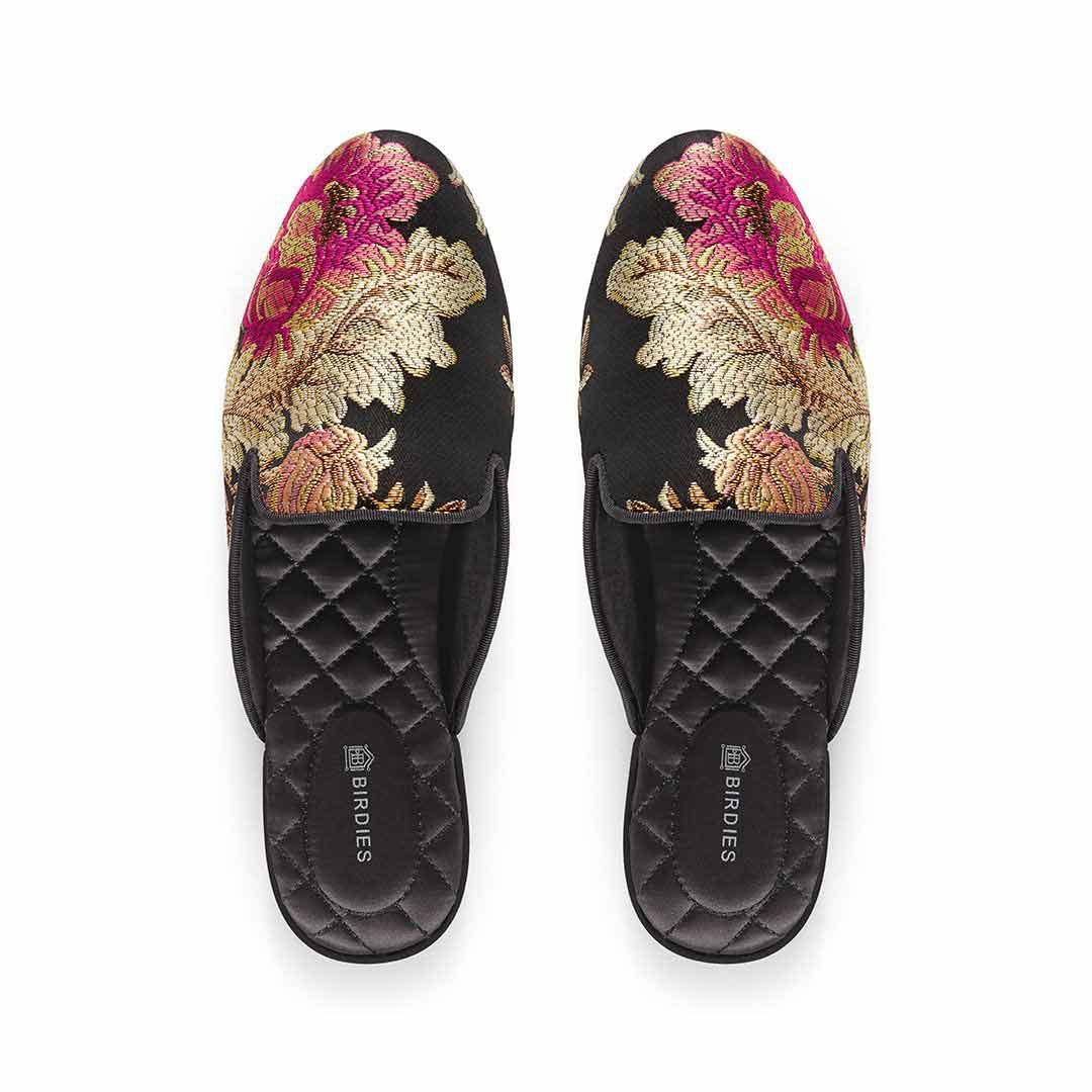 Birdies The Phoebe - Floral Jacquard Slides, Size 5.5, Jacquard | BIRDIES