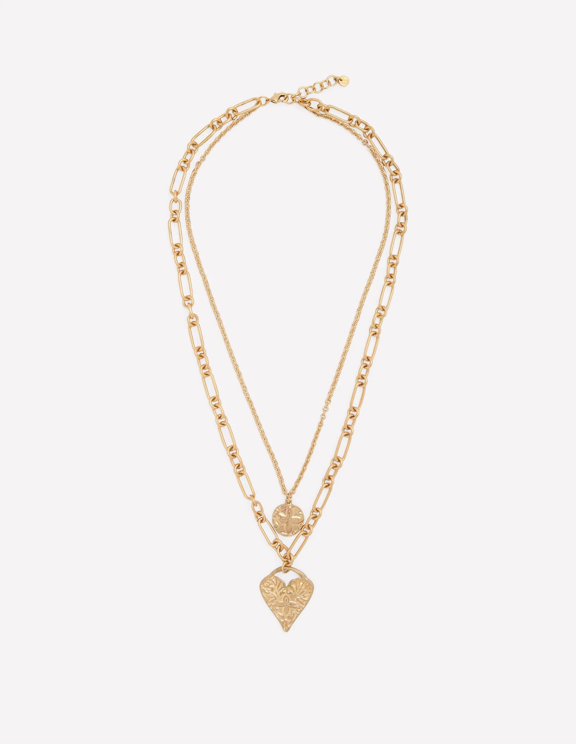 Heart Stamp Layer Necklace-Gold Colour | Boden (US)