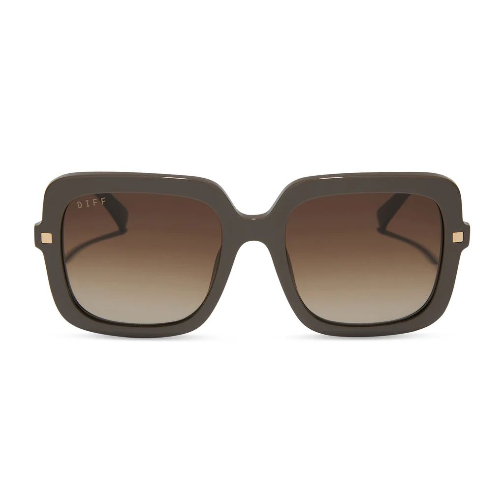 SANDRA - LONDON STONE + TRUFFLE GRADIENT SUNGLASSES | DIFF Eyewear