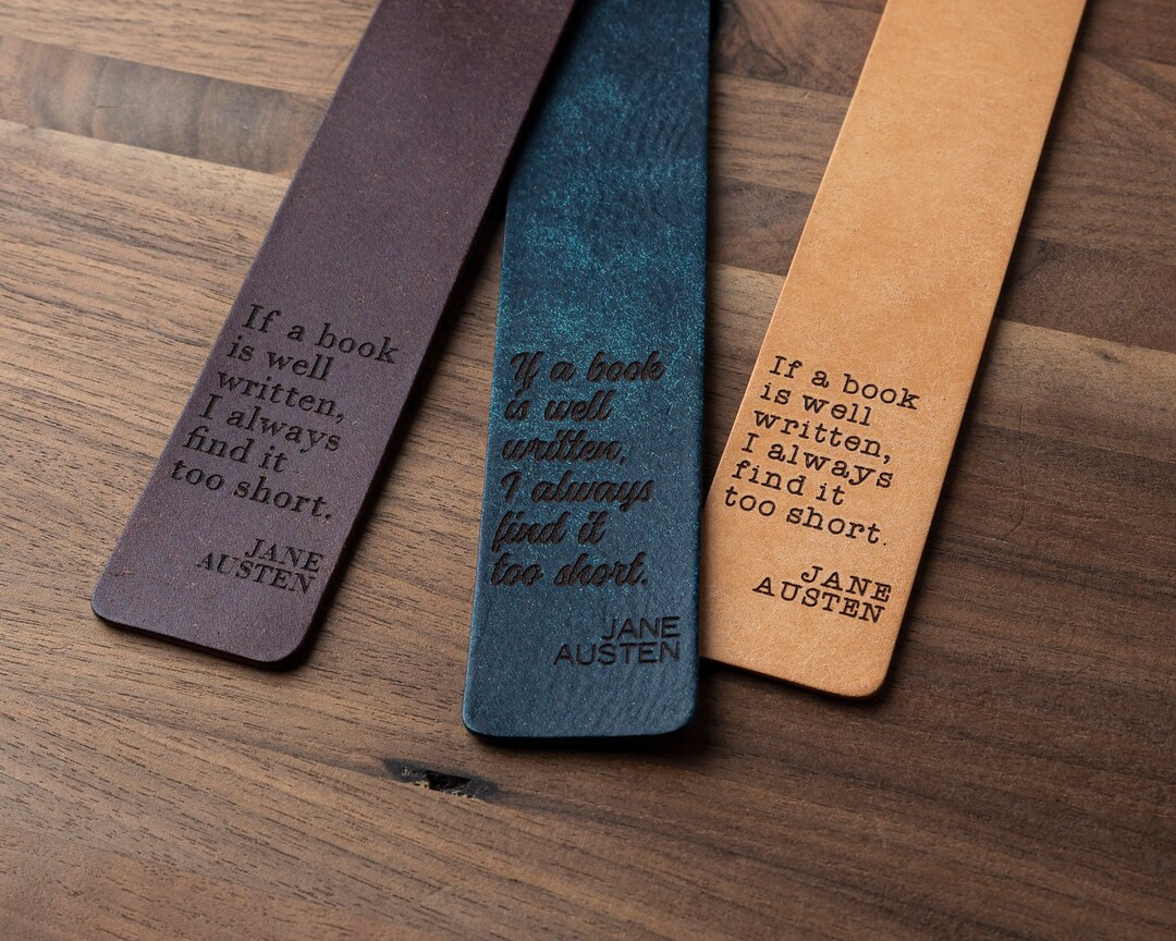 Too Short Leather Bookmark custom Leather Bookmark, Personalized Gift, Gift for Her, Book Quote G... | Etsy (US)