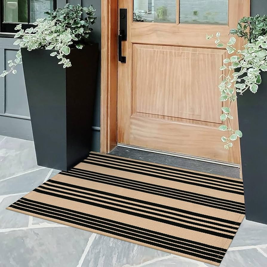 OJIA Front Door Mat Outdoor 24''x35'' Machine Washable Front Door Rug Entry Rug Indoor Outdoor Ru... | Amazon (US)