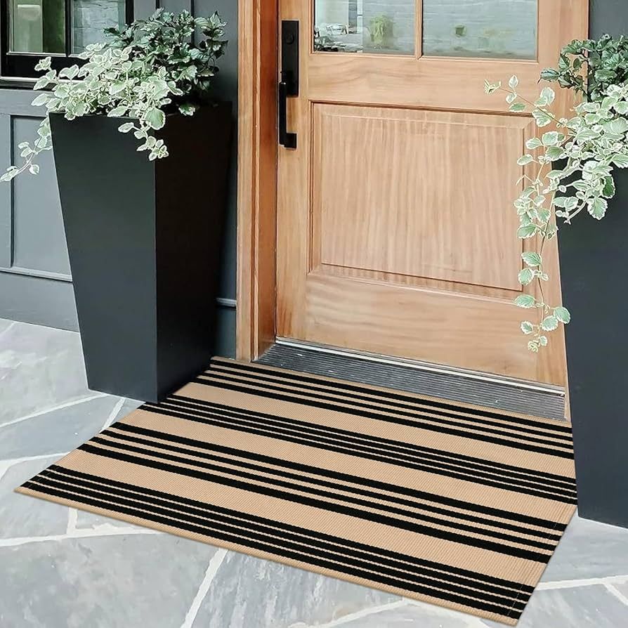 OJIA Front Door Mat Outdoor 24''x35'' Machine Washable Front Door Rug Entry Rug Indoor Outdoor Ru... | Amazon (US)