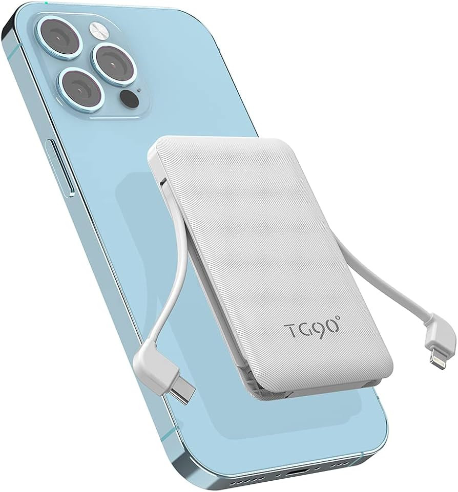 TG90 Power Bank 6000mah Portable Battery Charger, Mini Power Bank with Built-in Cables Portable P... | Amazon (US)