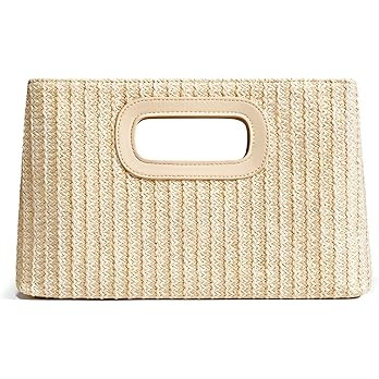 CHUNLI Chic Straw Clutch Purses for Women with Top Handle Summer Bag, Ideal Vacation Handbags and... | Amazon (CA)