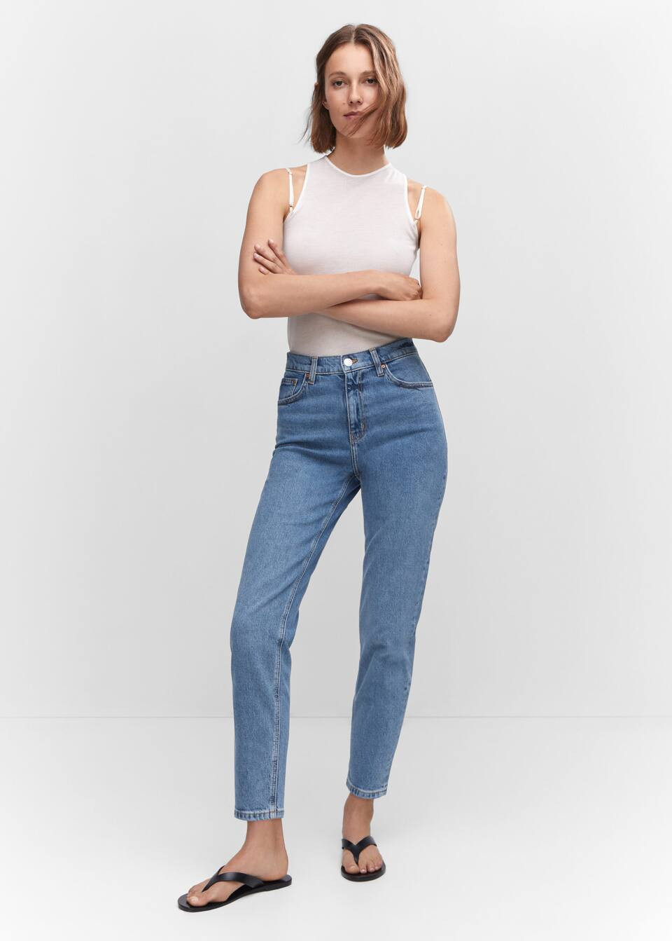 Mom comfort high-rise jeans -  Women | Mango United Kingdom | MANGO (UK)