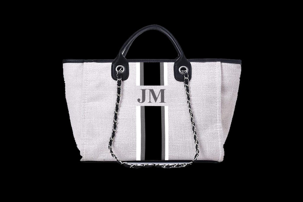 The Lily Canvas Weekend Washed Grey with White, Grey and Black as per Photo JUMBO | Lily and Bean