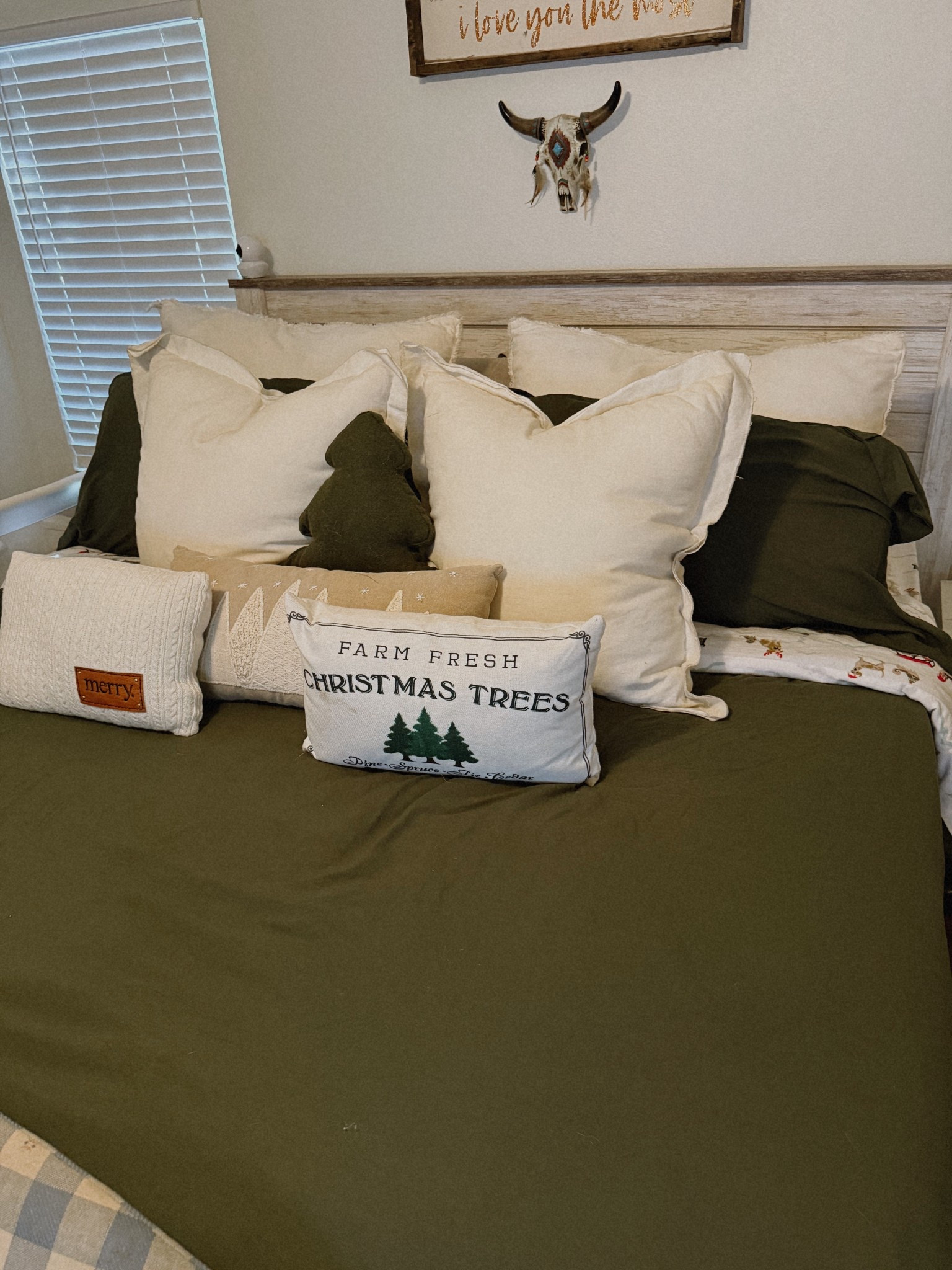 The three decorative pillows are hobby lobby 

#LTKHoliday #LTKSeasonal #LTKHome