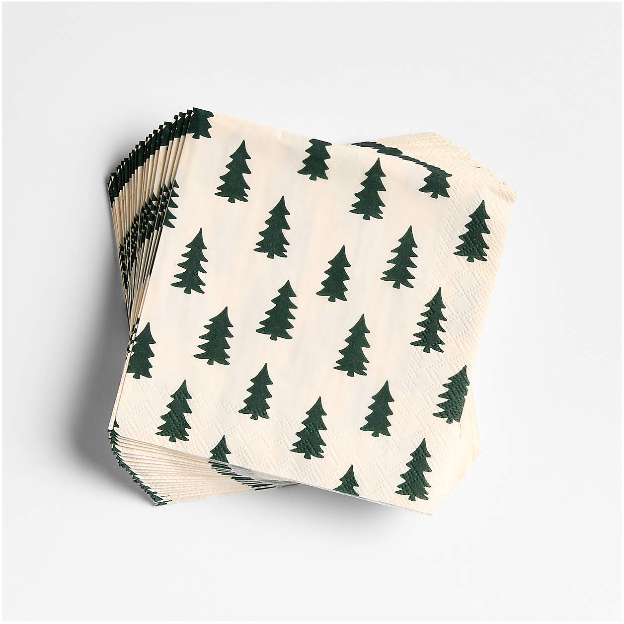 Green Trees Paper Cocktail Napkins by Hester and Cook + Reviews | Crate & Barrel | Crate & Barrel