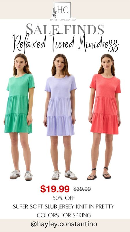50% off SALE on these relax tiered mini dresses! They are perfect for spring with sneakers or sandals! Also comes in black (not pictured) 

#LTKover40 #LTKsalealert #LTKfindsunder50