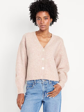 Slouchy Wool-Blend Cardigan Sweater | Old Navy (US)