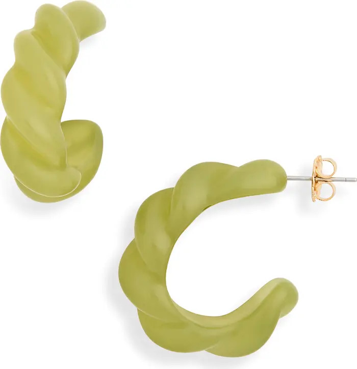 NORDSTROM RACK Resin Twist Hoop Earrings | Nordstromrack | Nordstrom Rack