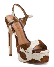 Made In Brazil Leather Cologne Platform Heeled Sandals | Marshalls