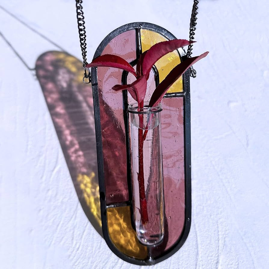 LITMIND Multi-Color Stained Glass Propagation Station - Handcrafted Translucent Suncatcher Plante... | Amazon (US)