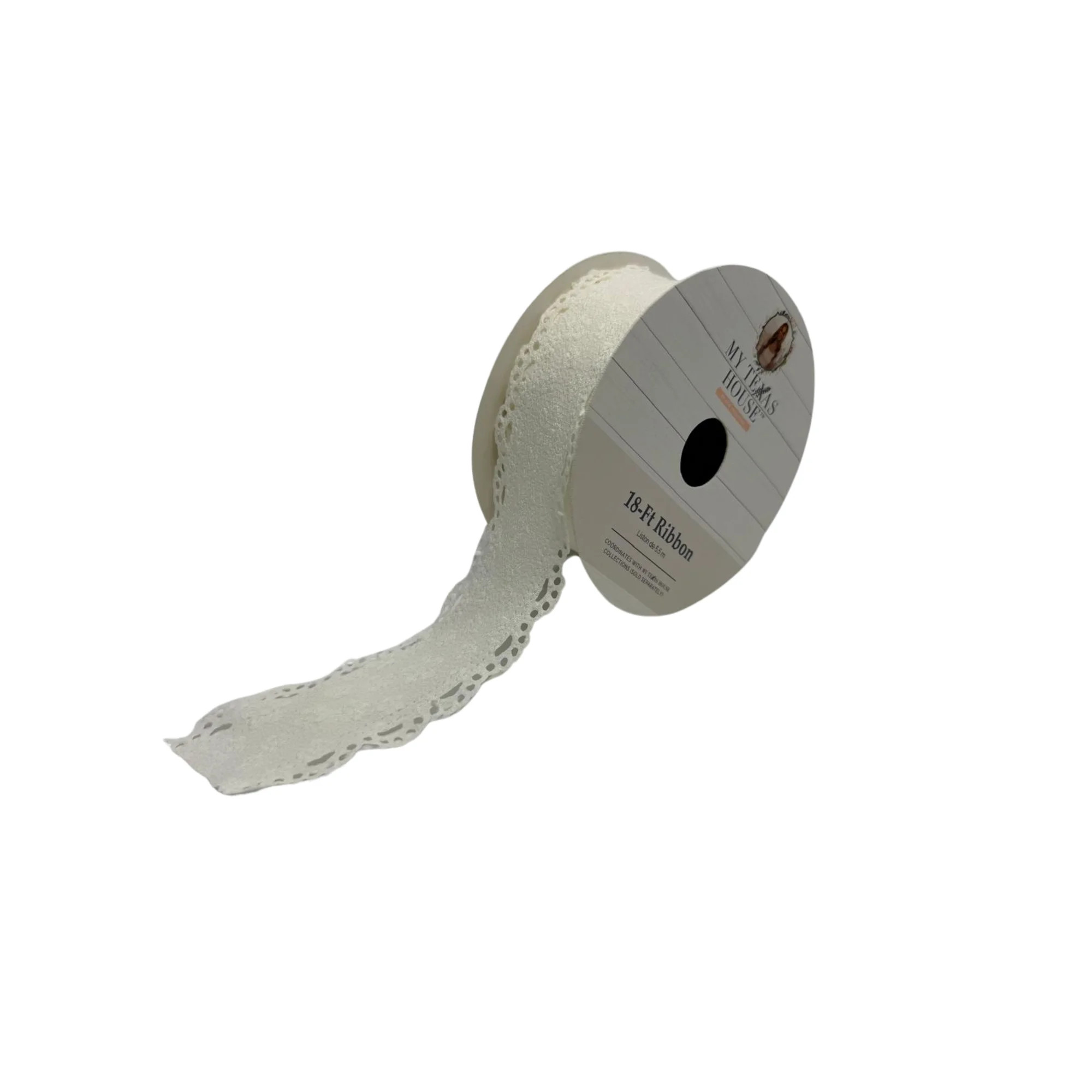 Scalloped Edge Easter Ribbon, White, 18', by My Texas House | Walmart (US)