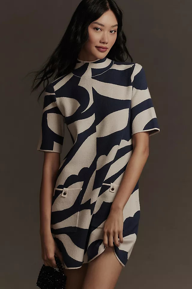 The Annalise Mock-Neck Mini Sweater Dress by Maeve | Anthropologie (US)