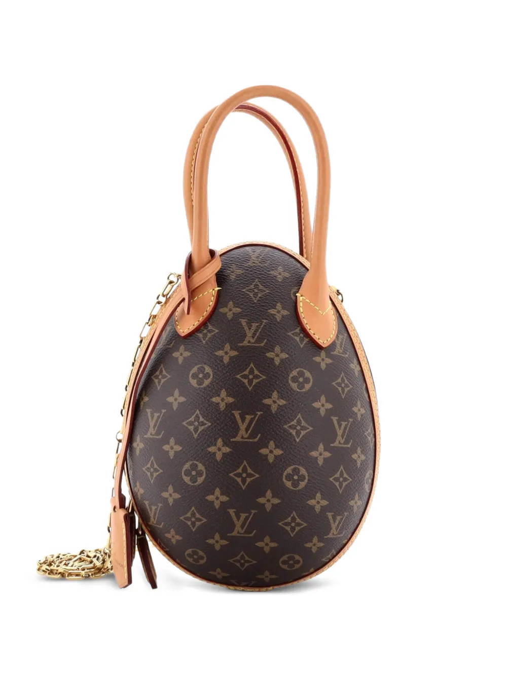 Louis Vuitton Pre-Owned Egg Bag Monogram Canvas and Leather crossbody bag - Brown | Farfetch Global