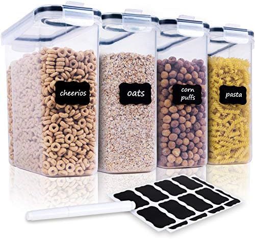 Cereal Containers Storage Set - 4 Piece Airtight Large Dry Food Storage Containers(135.2oz), BPA ... | Amazon (US)