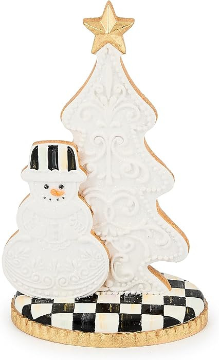 MACKENZIE-CHILDS Gingerbread Snowman Tree, Resin Tabletop Christmas Decoration, Small | Amazon (US)