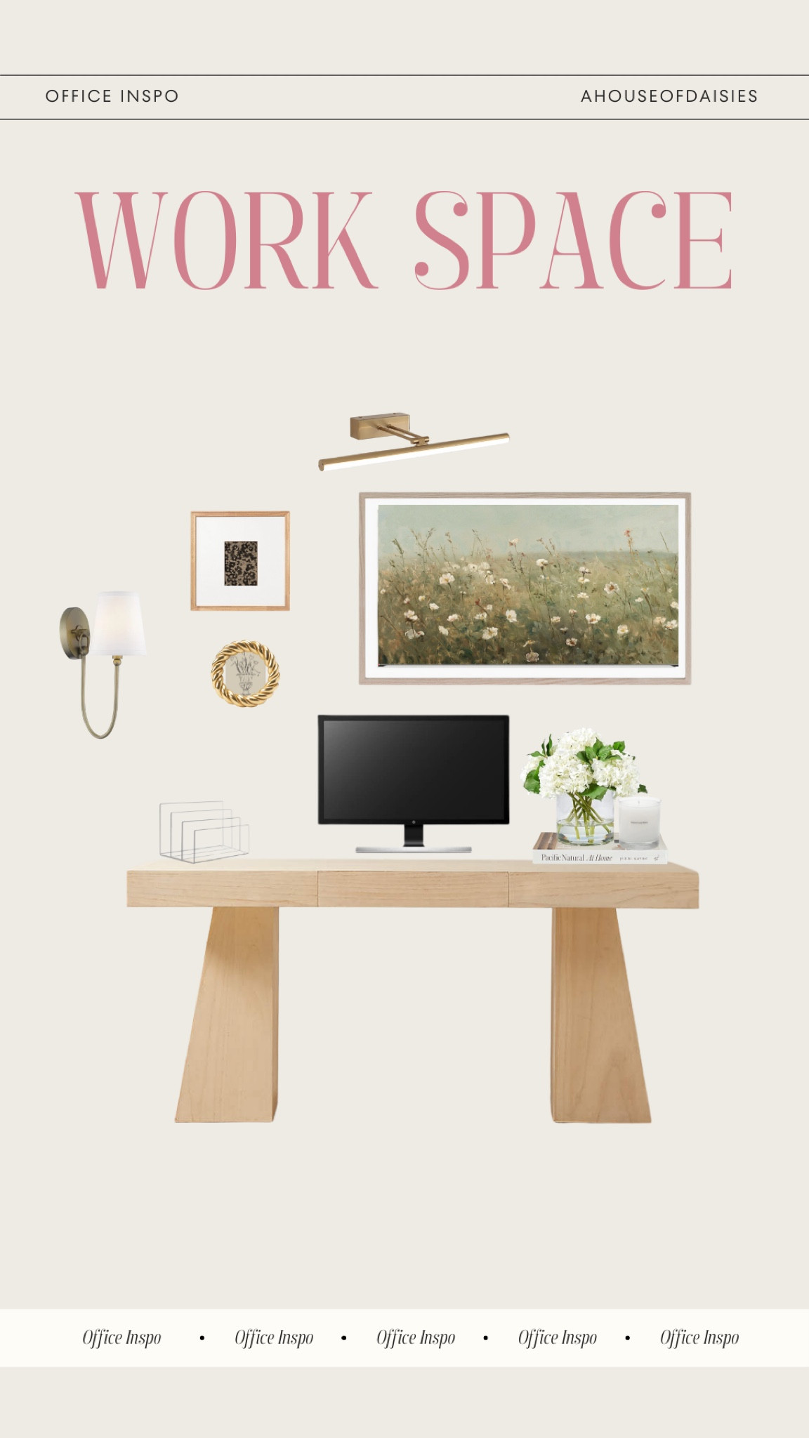 Office inspo, neutral office, bedroom office, small office, office decor 

#LTKhome #LTKfindsunder50 #LTKstyletip