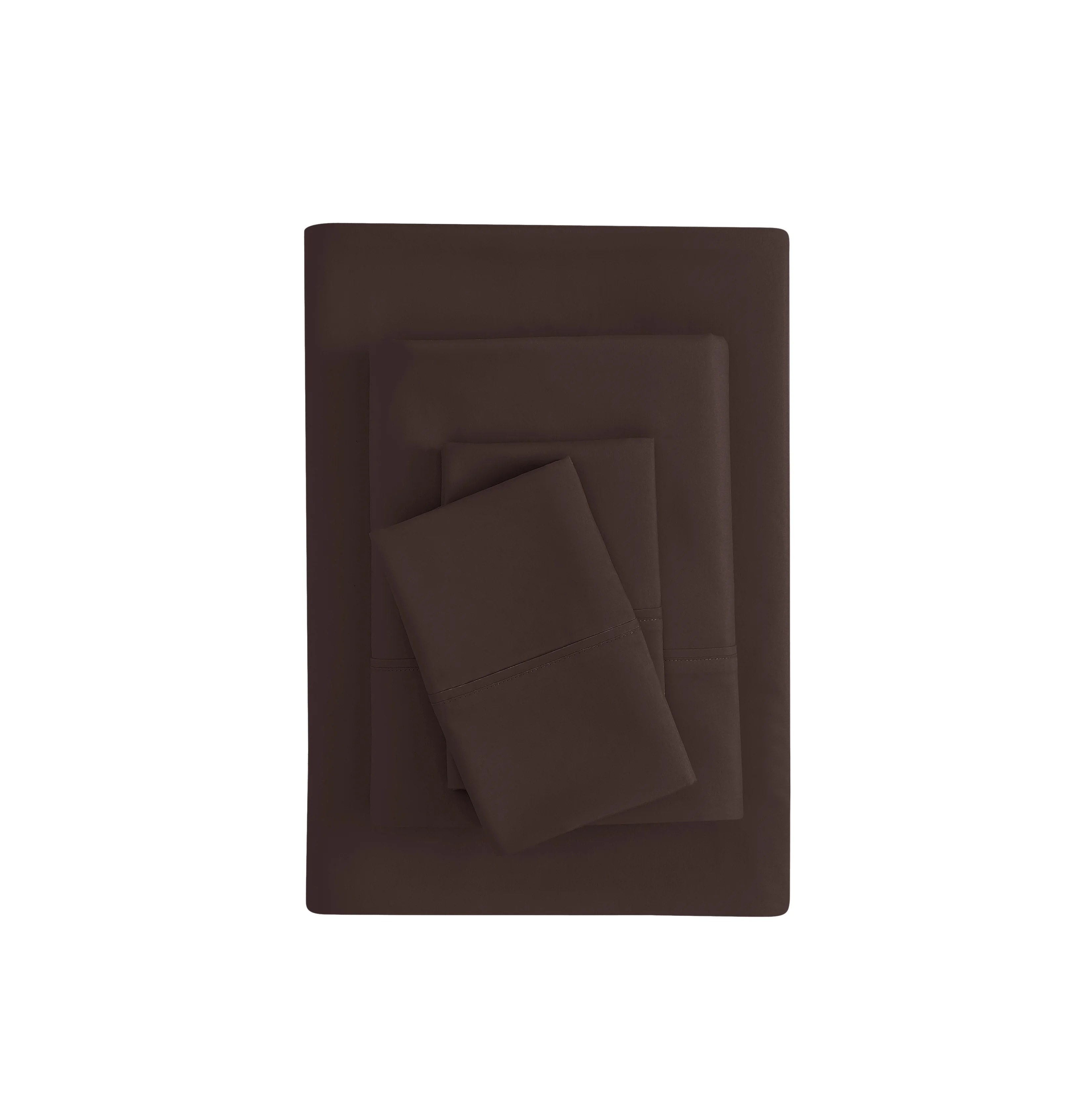 Mainstays Super Soft Brushed Microfiber Bed Sheet Set, Caffeine Brown, Queen, 4 Piece | Walmart (US)