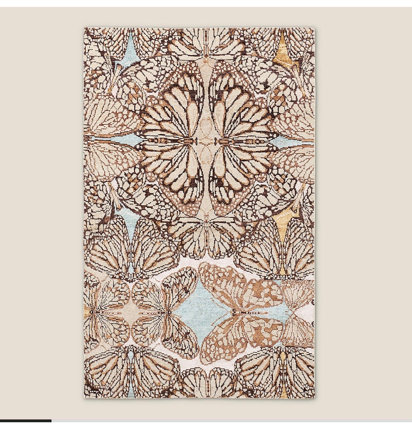 Papillio Brown And Light Teal Wool And Viscose Area Rug 5'X8

area rug brings her hand-drawn butterfly illustrations to life as a bold, sculptural textile. Its densely knotted construction translates delicate winged forms into layered motifs

#LTKHome #LTKSeasonal