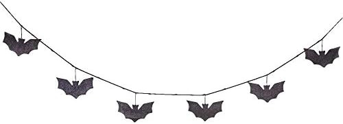 Adams & Co. Halloween Bats Banner, Swag, Garland, 65" in Length - Black Felt Bats | Amazon (US)