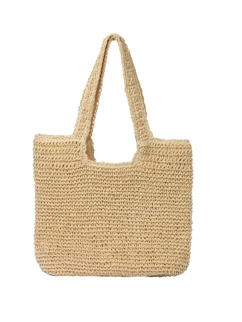 mirlewaiy Beach Bags for Women - Summer Soft Large Woven Shoulder Purse Handbag, Beach Tote Straw... | Walmart (US)