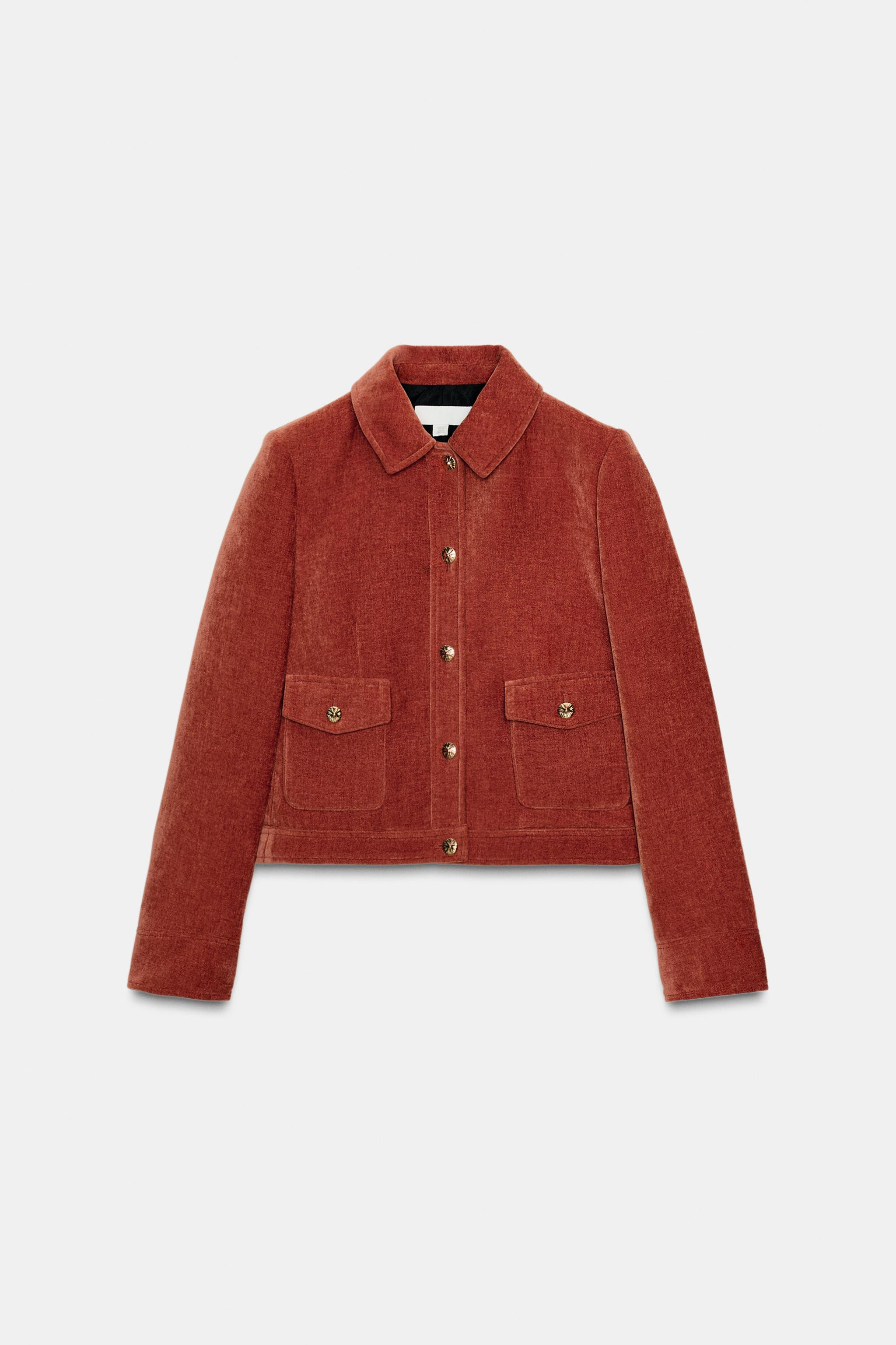 VELVET JACKET WITH SHOULDER PADS | Zara US