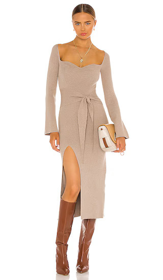 Timothee Dress in Taupe | Revolve Clothing (Global)