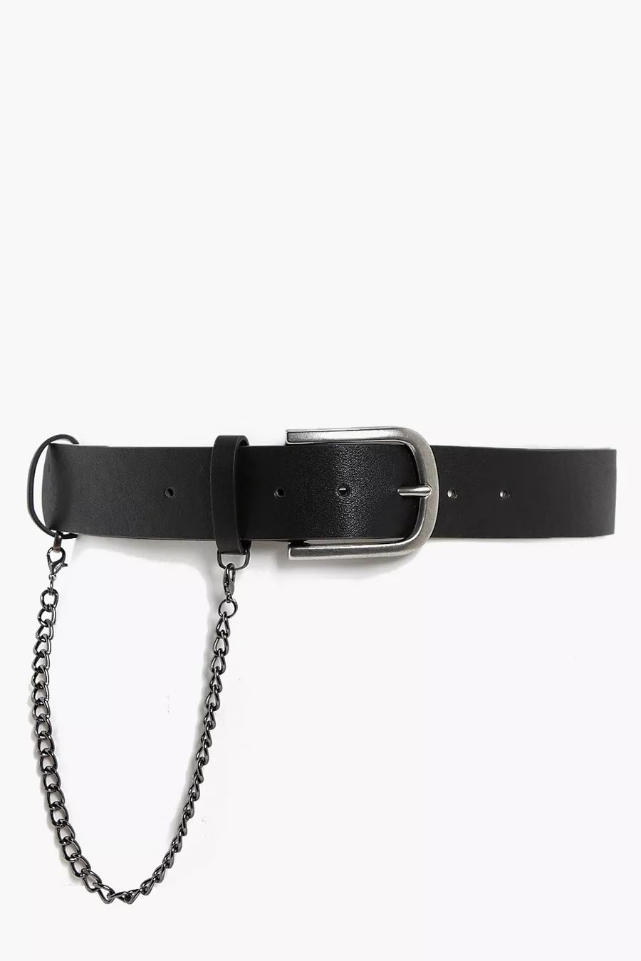 Chain Detail Boyfriend Belt | Boohoo.com (UK & IE)