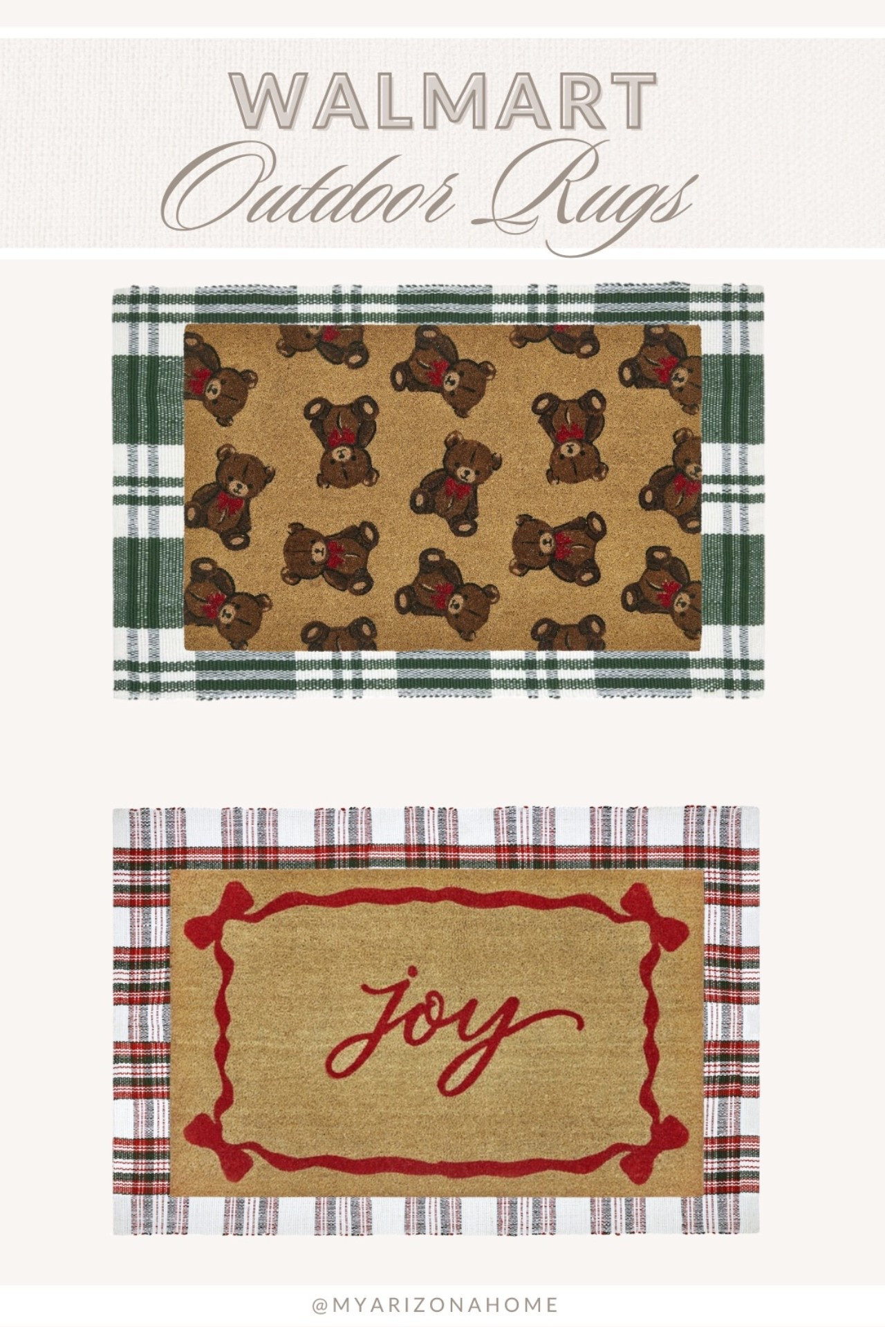 Walmart Christmas Oversized Outdoor Rugs - See other posts for combos 🤎 #christmas #christmasfinds #christmasdecor #outdoorchristmas 



#LTKStyleTip #LTKHome #LTKSeasonal