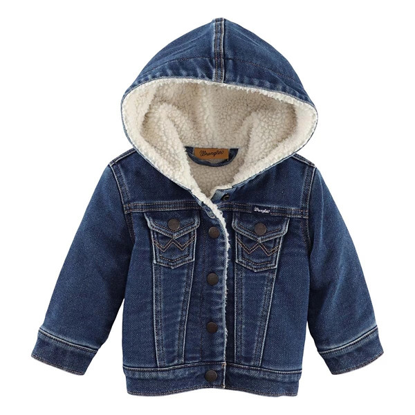 Boys' Wrangler Sherpa Lined Denim Jacket Toddler 4T Blue | Scheels