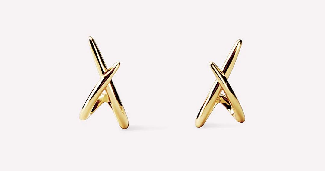 Gold Stud Earrings - Sloane | Ana Luisa