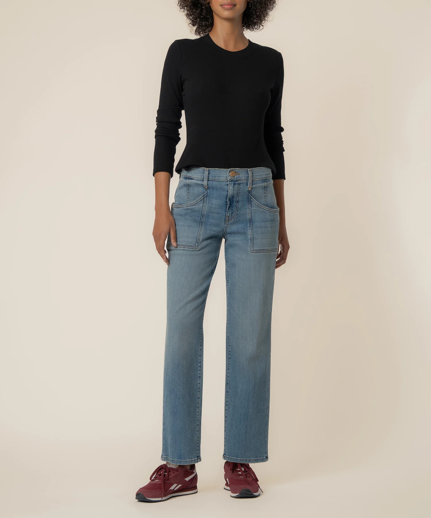 Avery High Rise Straight Leg, Exclusive in Refresh Wash | Kut From Kloth