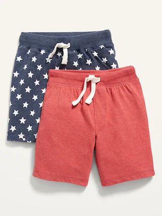 2-Pack Functional Drawstring Pull-On Jersey Shorts for Toddler Boys | Old Navy (US)