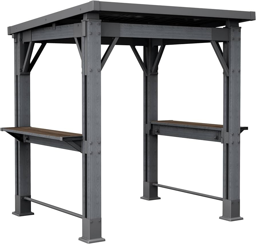 Keter Signature 8 x 6.5 FT Grill Gazebo Hardtop Durable Resin Outdoor BBQ Gazebo with Double Shel... | Amazon (US)