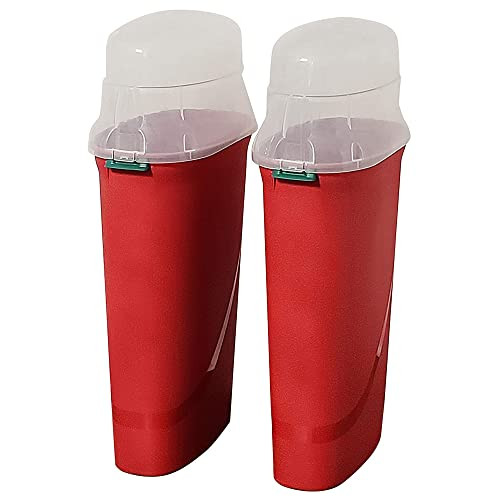 HOMZ 2-Pack Gift Wrap Plastic Storage Organizer, Vertical Wrapping Paper Holder, Red/Clear | Amazon (US)