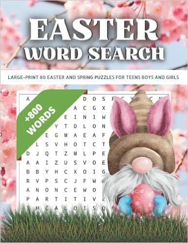Easter Basket Stuffers for Teens : Easter Word Search Large-Print 80 Easter and Spring Puzzles fo... | Amazon (US)